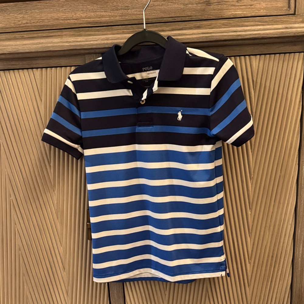 Polo by Ralph Lauren Kids Navy and Blue Striped Polo